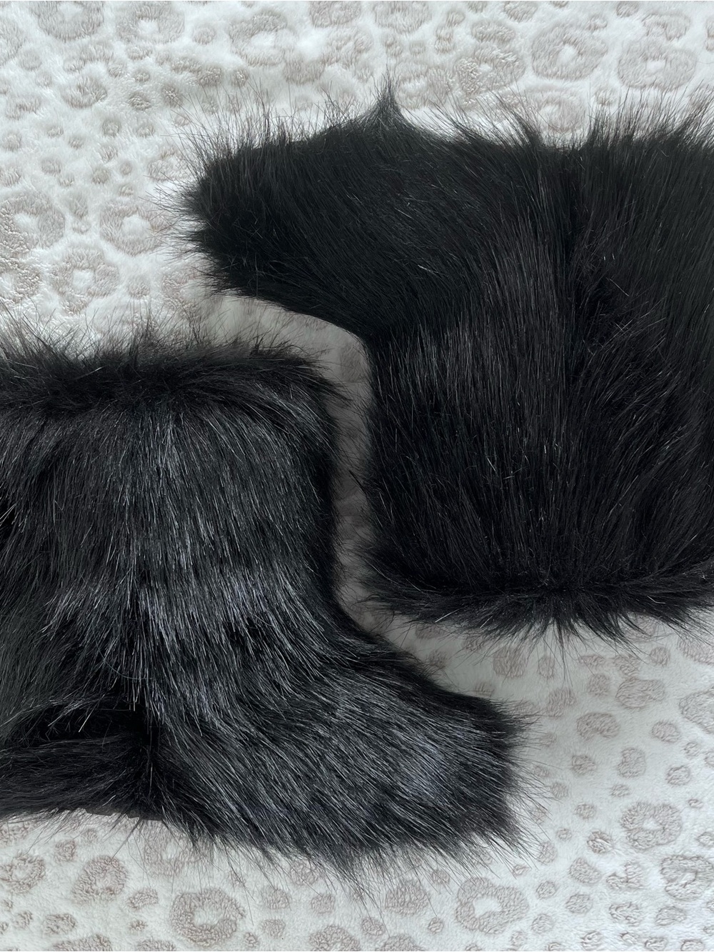 Black Faux Fur Boot Cuffs